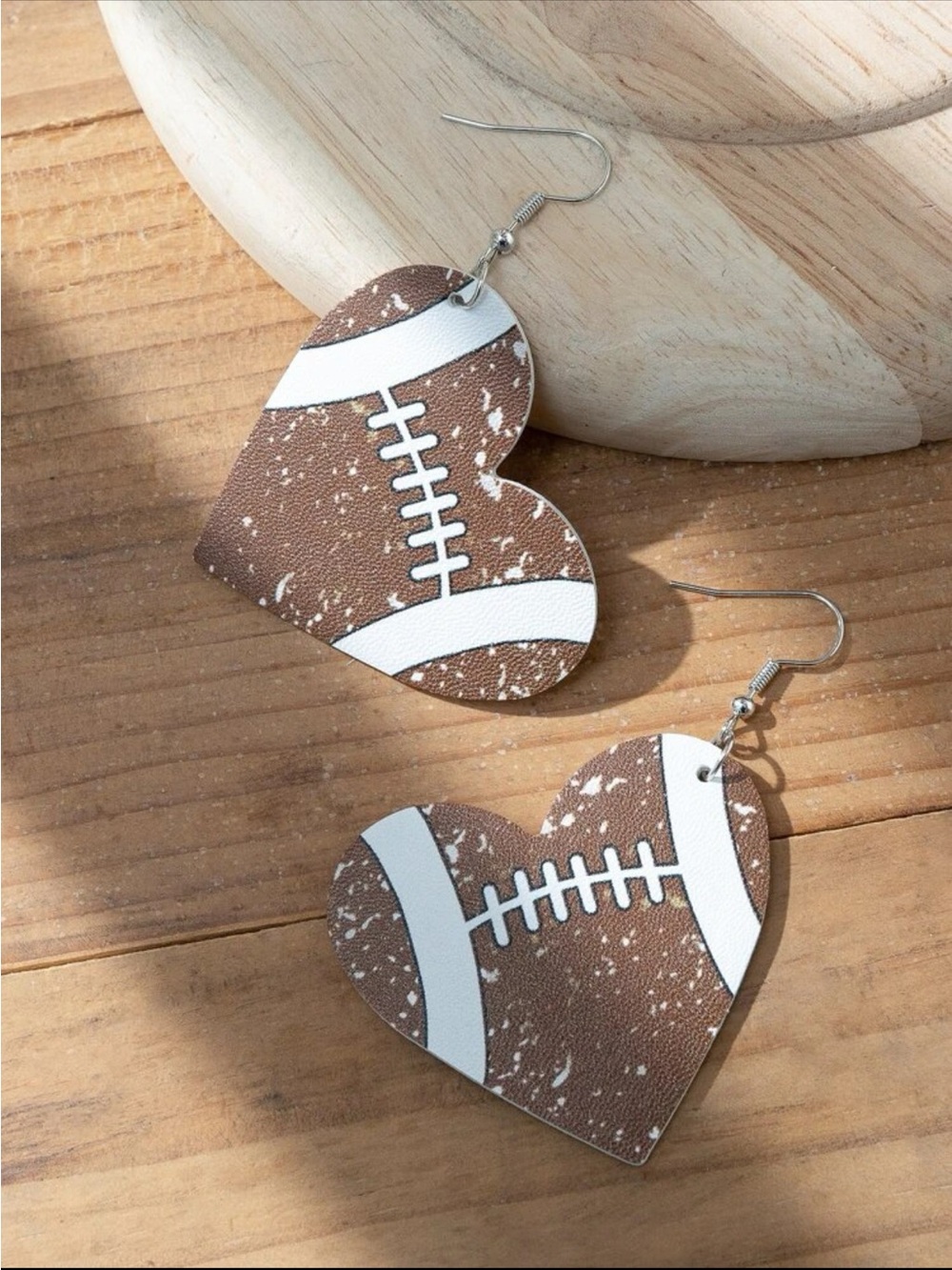🏈 💕 Football Fan Love Heart Earrings 💕 🏈
